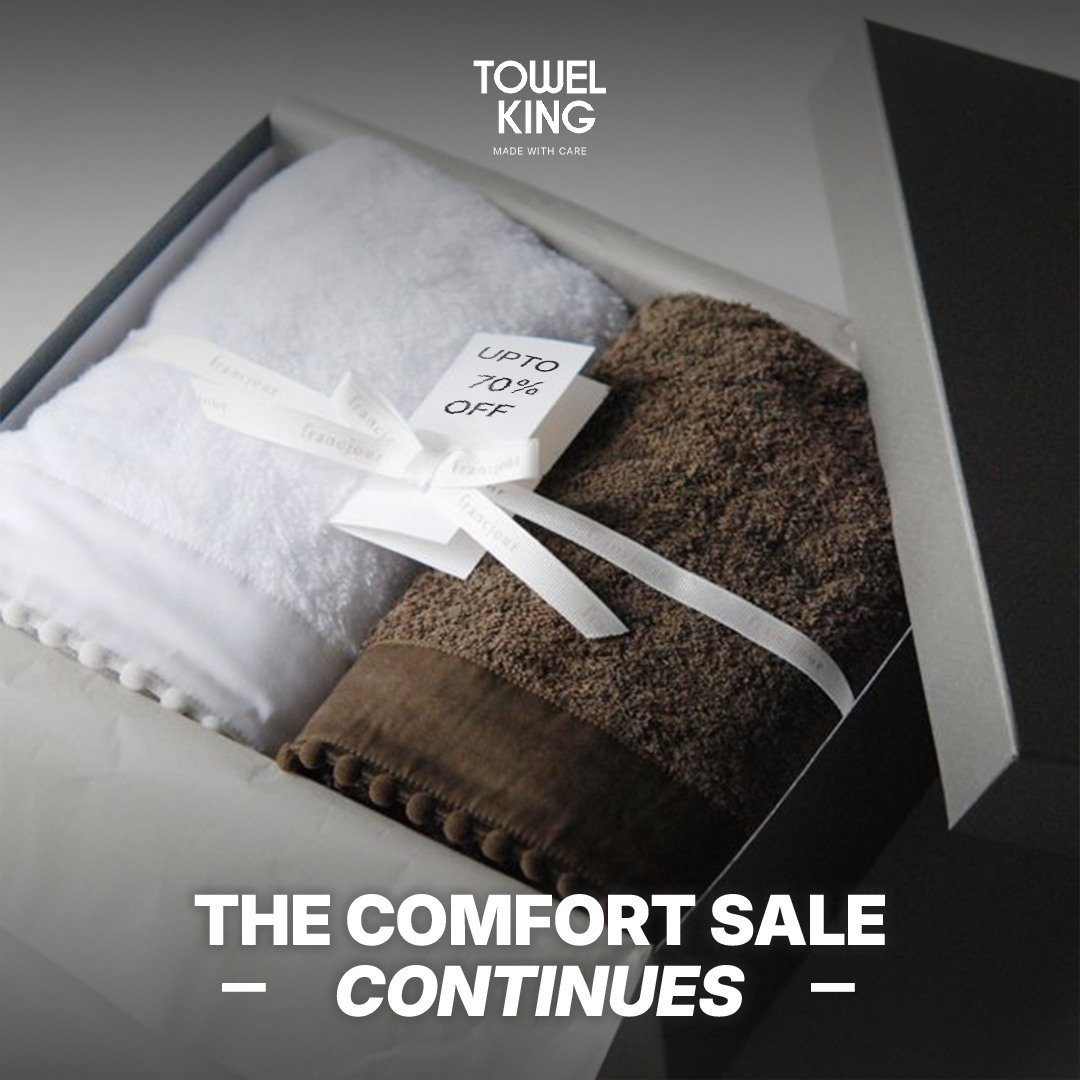 Still haven’t grabbed yours? 

Don’t worry our Up to 70% OFF sale is still on!

Upgrade your bathroom, restock your linen closet, or surprise a loved one with cozy essentials.

A sale this soft only comes once.

#TowelKing #ComfortSale #SoftGifting #FamilySale #LinenLove #HomeLuxury #TowelSet #ShopNow #AugustSavings