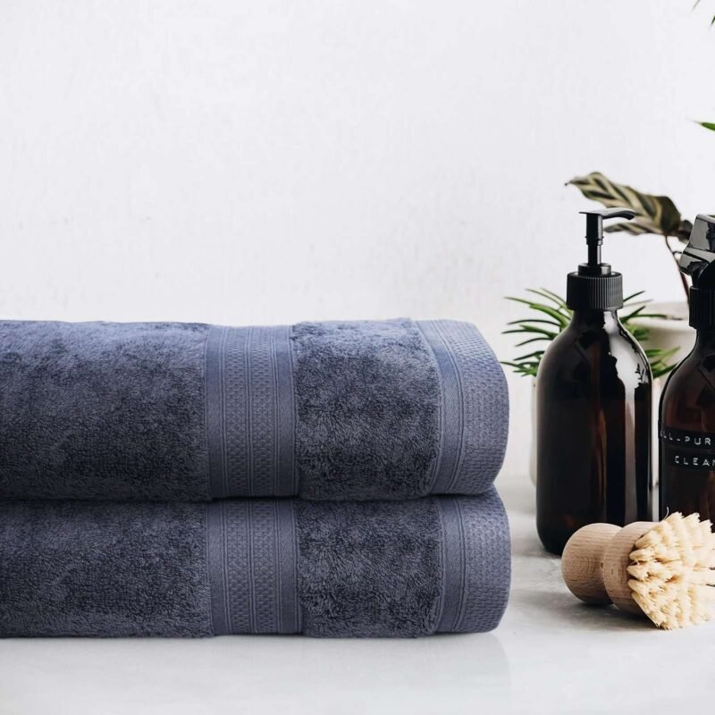 Pure Organic Cotton Bath Sheet Cadet Grey