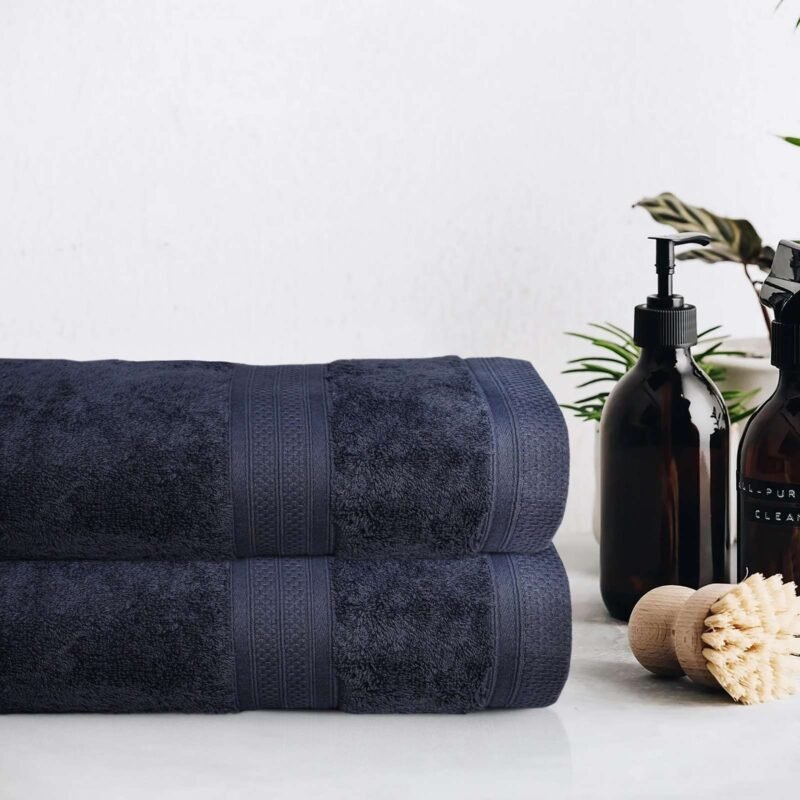 Pure Organic Cotton Bath Sheet Charcoal