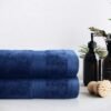 Pure Organic Cotton Bath Sheet Navy Blue