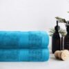 Pure Organic Cotton Bath Sheet Picton Blue
