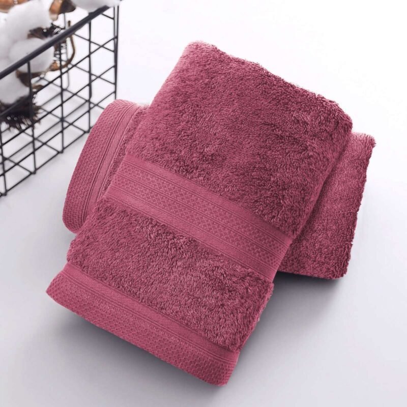 Pure Organic Cotton Bath Towel Burgundy