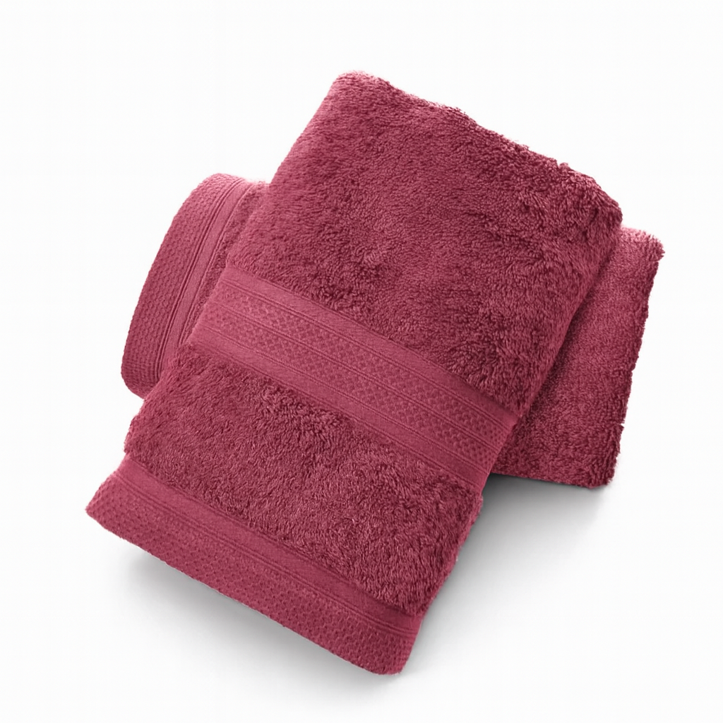 Pure Organic Cotton Bath Towel Burgundy