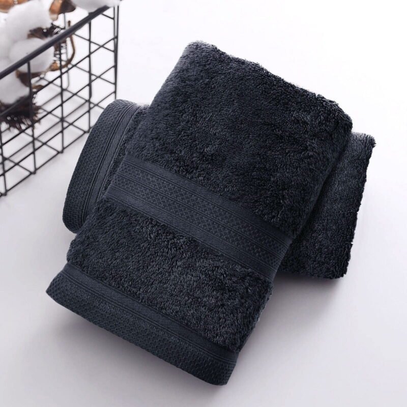 Pure Organic Cotton Bath Towel Charcoal