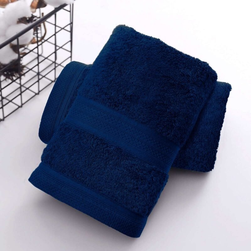 Pure Organic Cotton Bath Towel Navy Blue