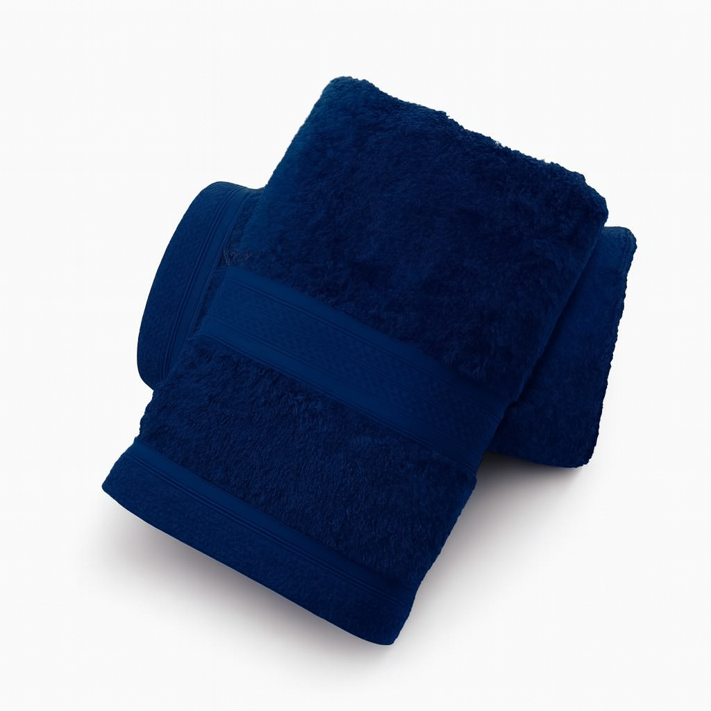 100% Pure Organic Cotton Bath Towel – Navy Blue