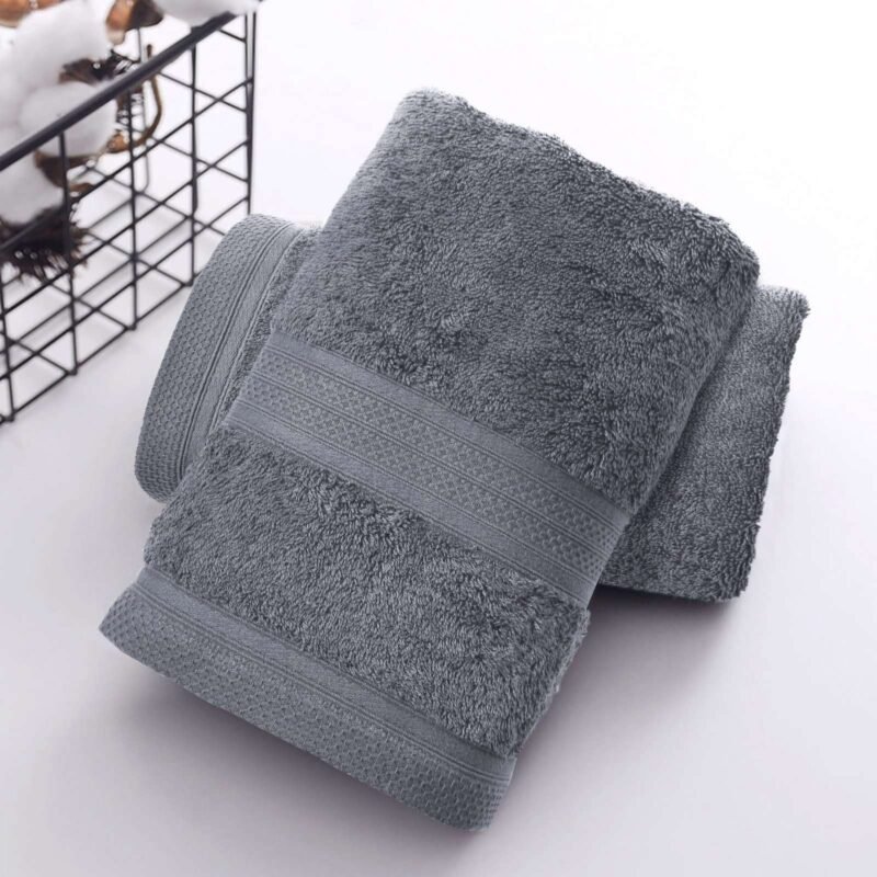 Pure Organic Cotton Bath Towel Silver