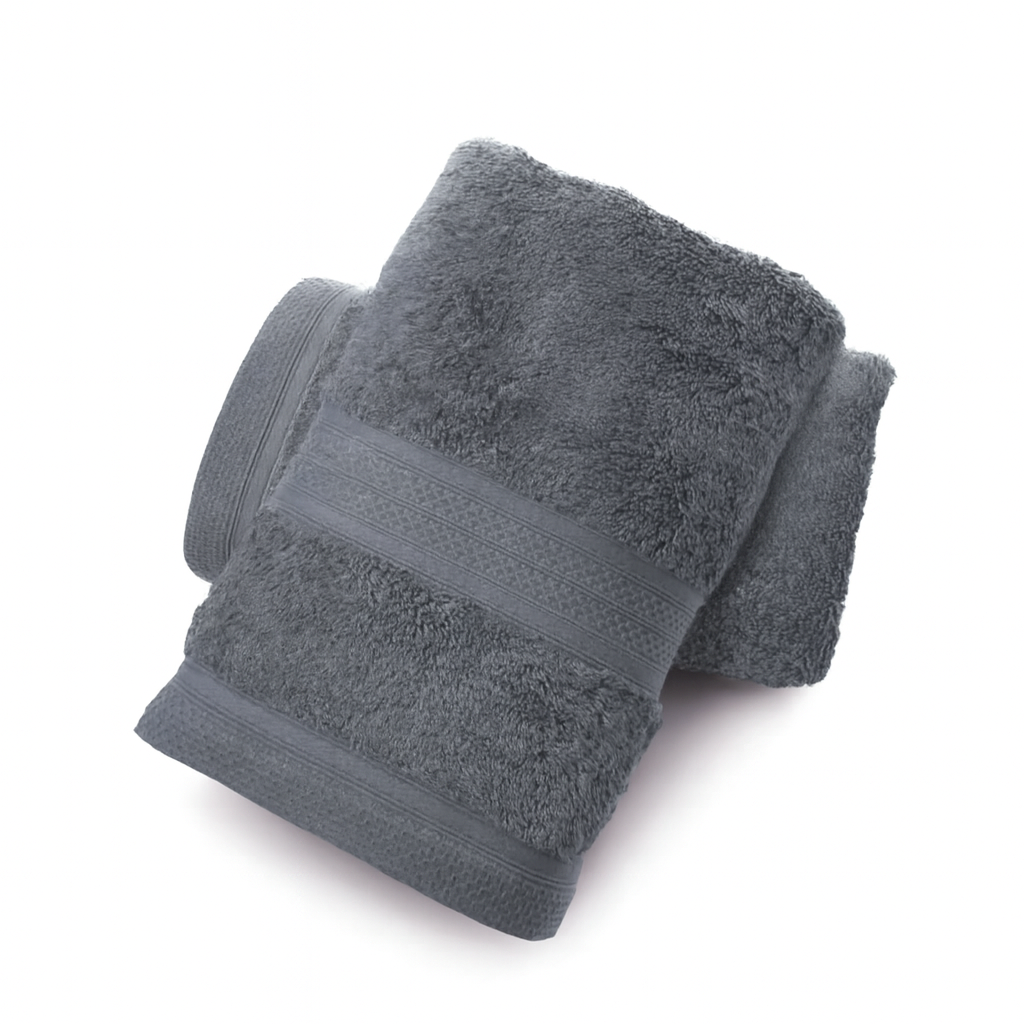 100% Pure Organic Cotton Bath Towel – Silver