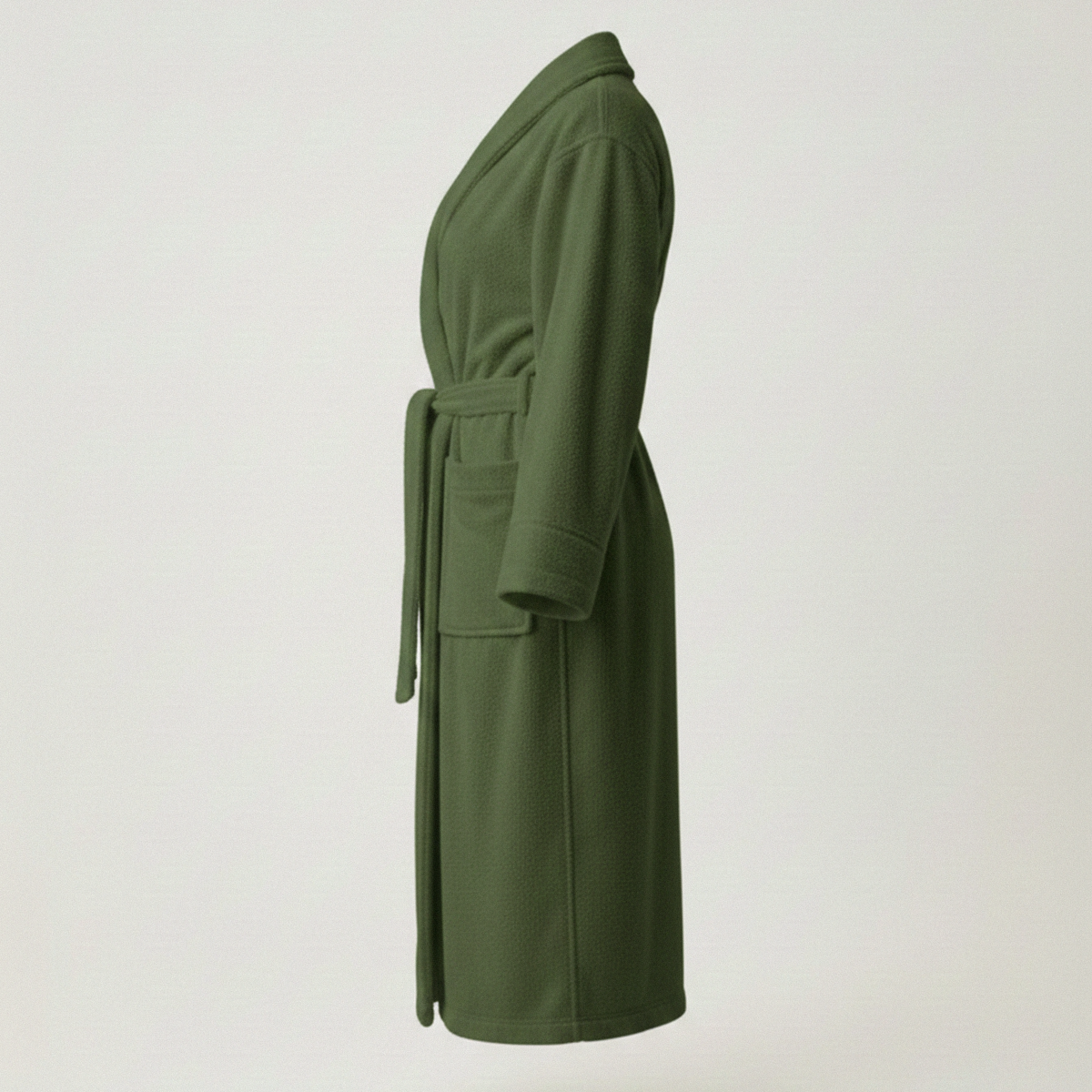 Natural Cotton Bathrobe - Green