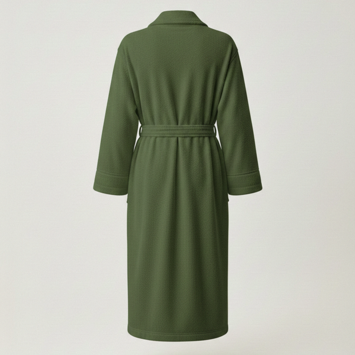Natural Cotton Bathrobe - Green