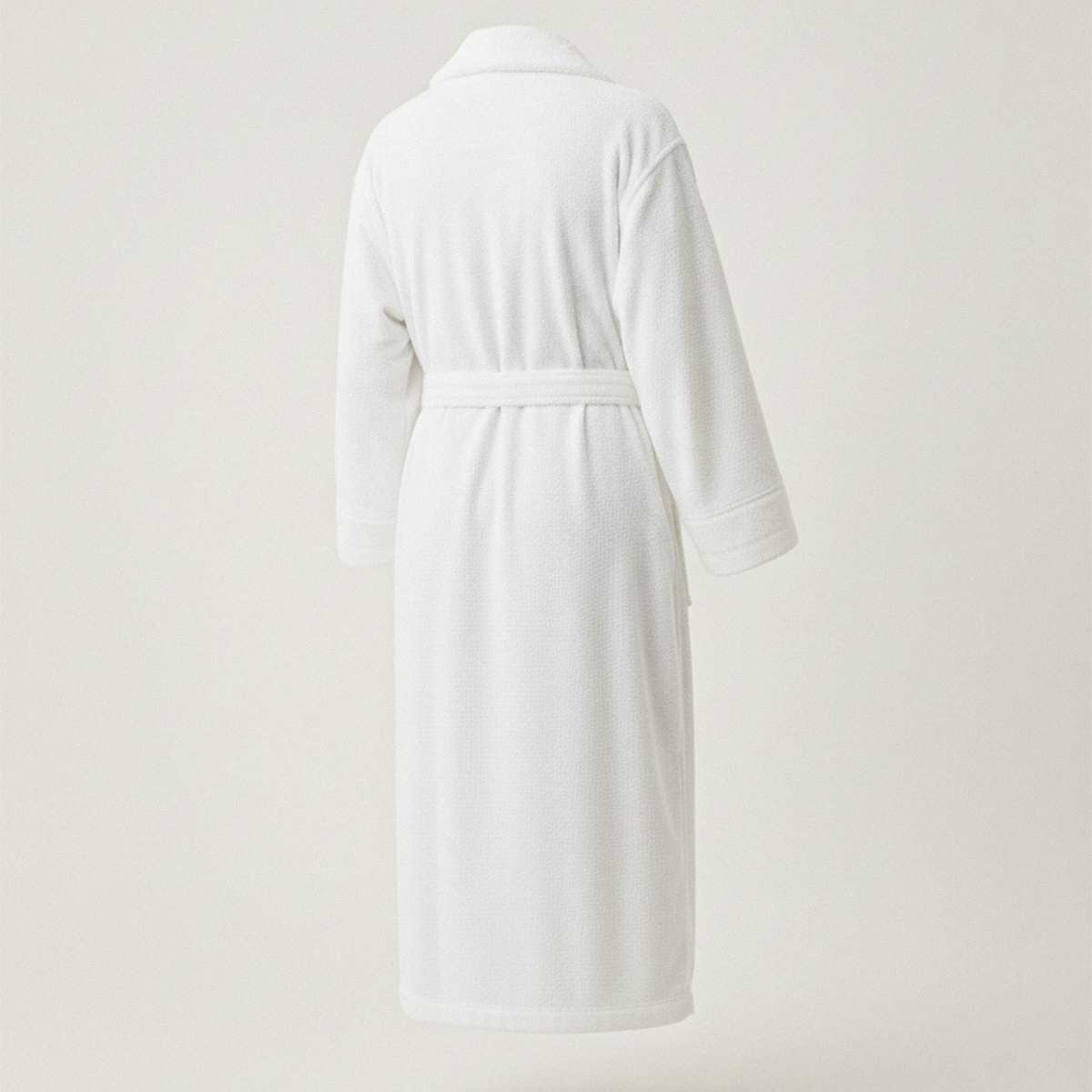 Natural Cotton Bathrobe - White